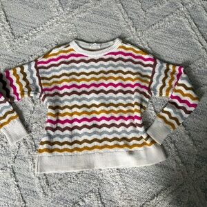 Multicolor Chevron Sweater- LOFT